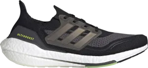 Adidas UltraBoost 21 'Black Silver Metallic' sneakers, black