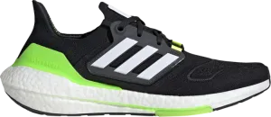 Adidas UltraBoost 22 'Black Solar Green' sneakers, black