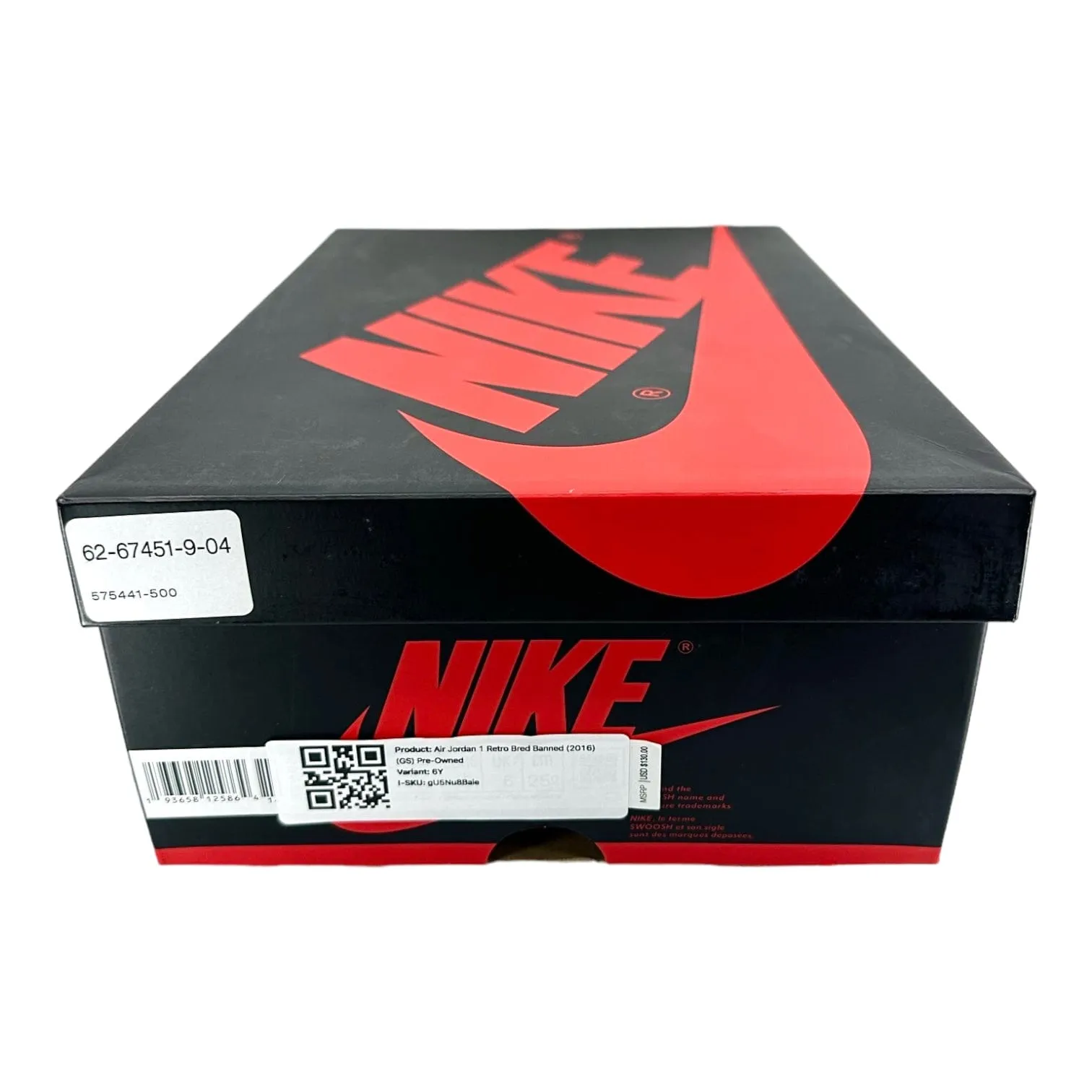 Air Jordan 1 Retro Bred Banned (2016) (GS) Pre-Owned