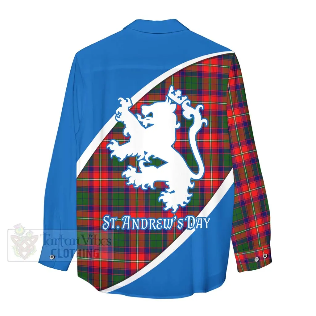 Belshes (Belsches) Family Crest Tartan Women's Casual Shirt Celebrate Saint Andrew's Day in Style