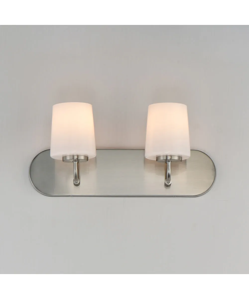 Durham 2-Light Strip Bath Vanity Satin Nickel