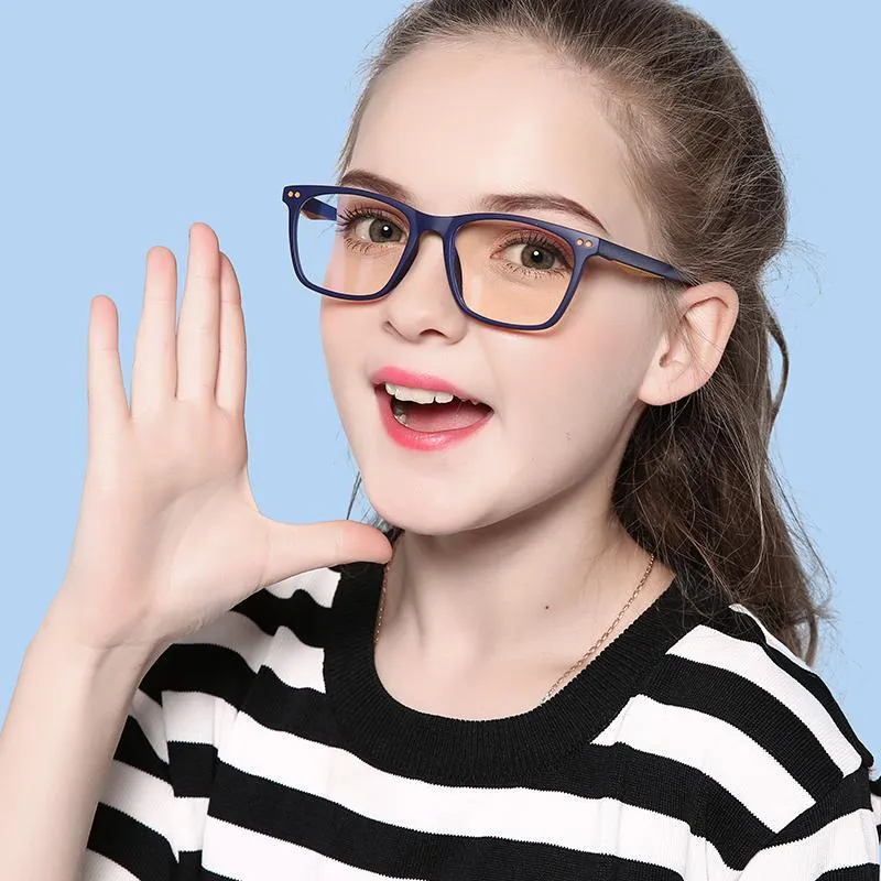 Genius - (Age 7-12)Children Blue Light Blocking Computer Reading Gaming Glasses-Matte Brown