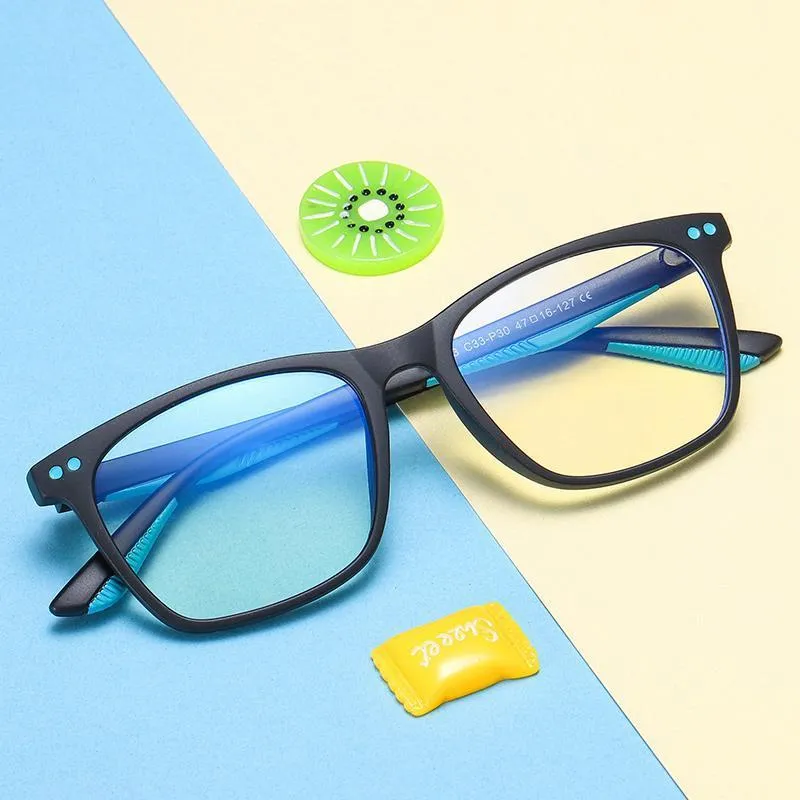 Genius - (Age 7-12)Children Blue Light Blocking Computer Reading Gaming Glasses-Matte Brown