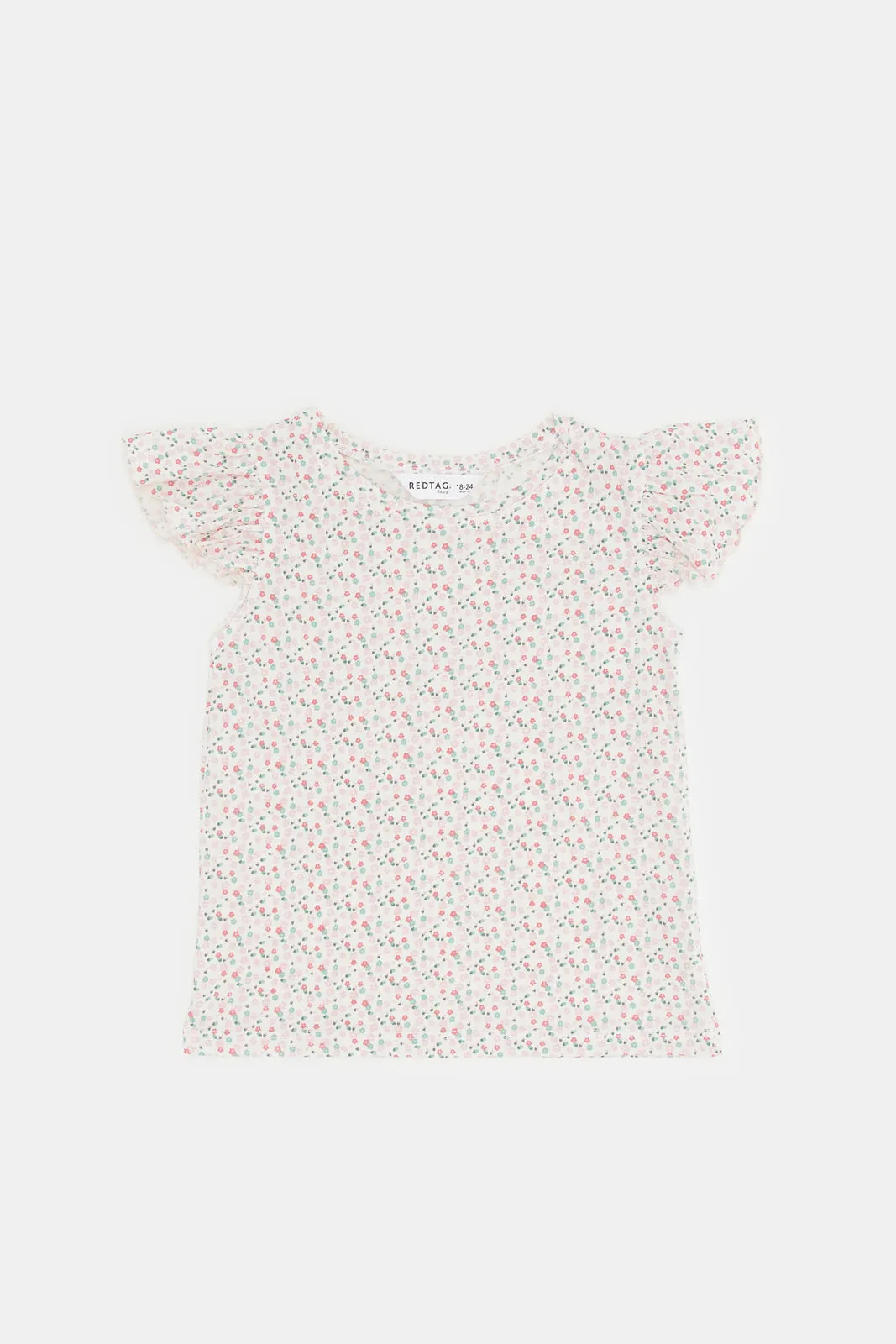 Infant Girls Pink Printed T-Shirt