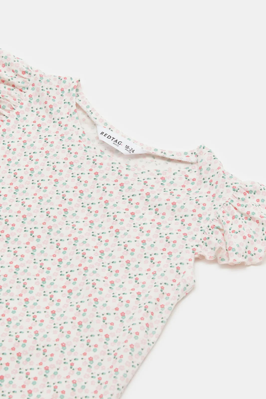 Infant Girls Pink Printed T-Shirt
