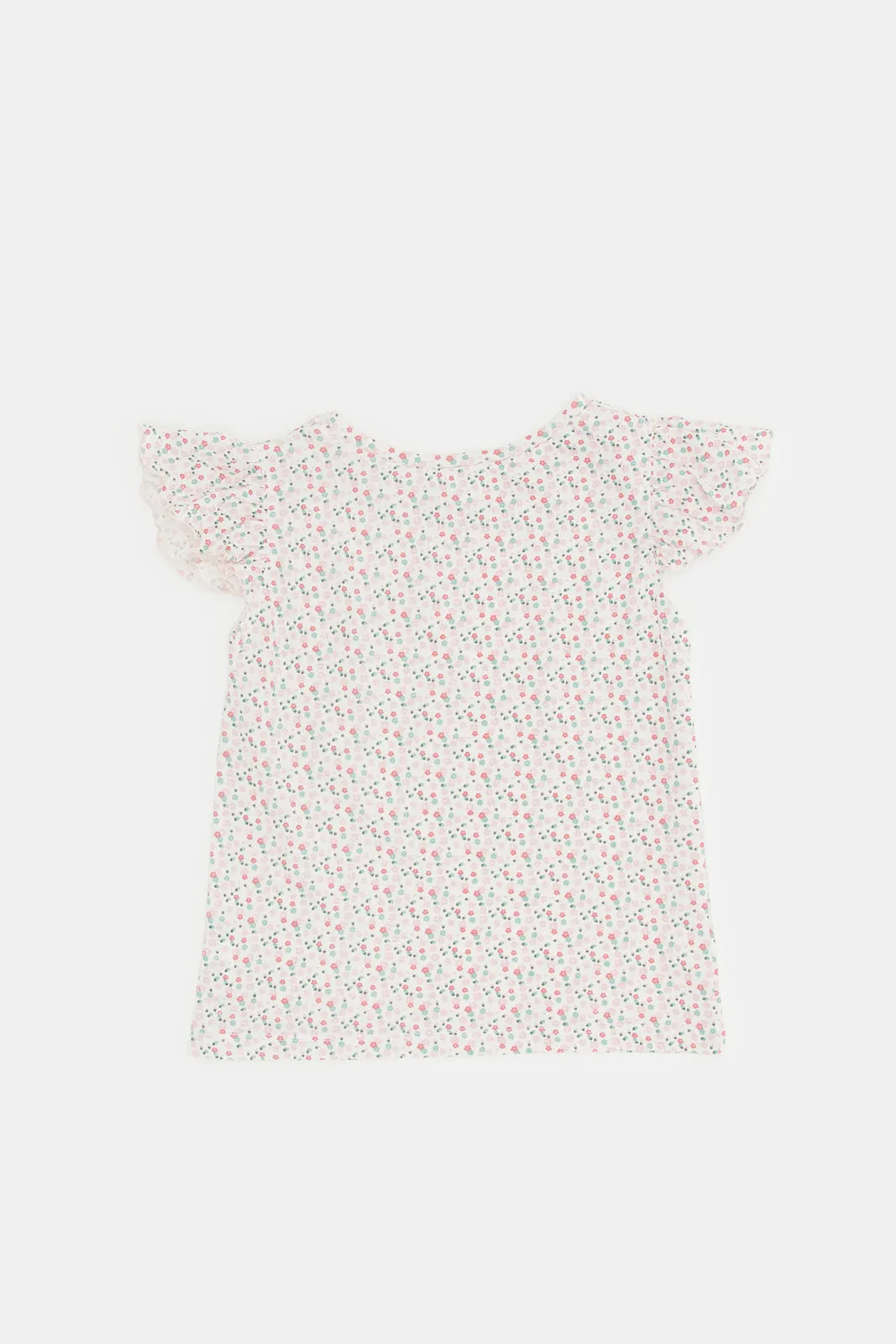 Infant Girls Pink Printed T-Shirt