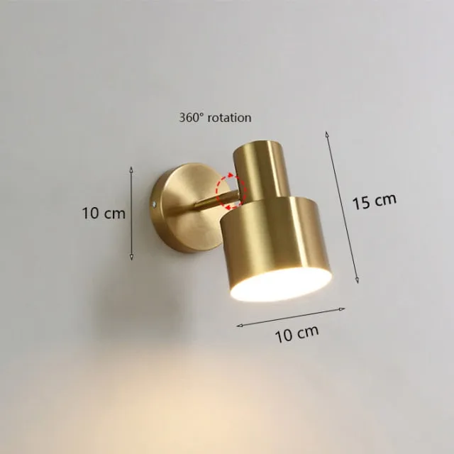 Modern 360° Rotatable Drum Wall Lamp