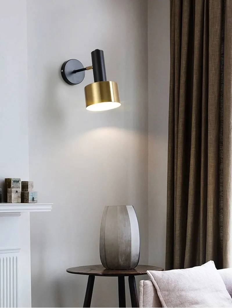 Modern 360° Rotatable Drum Wall Lamp