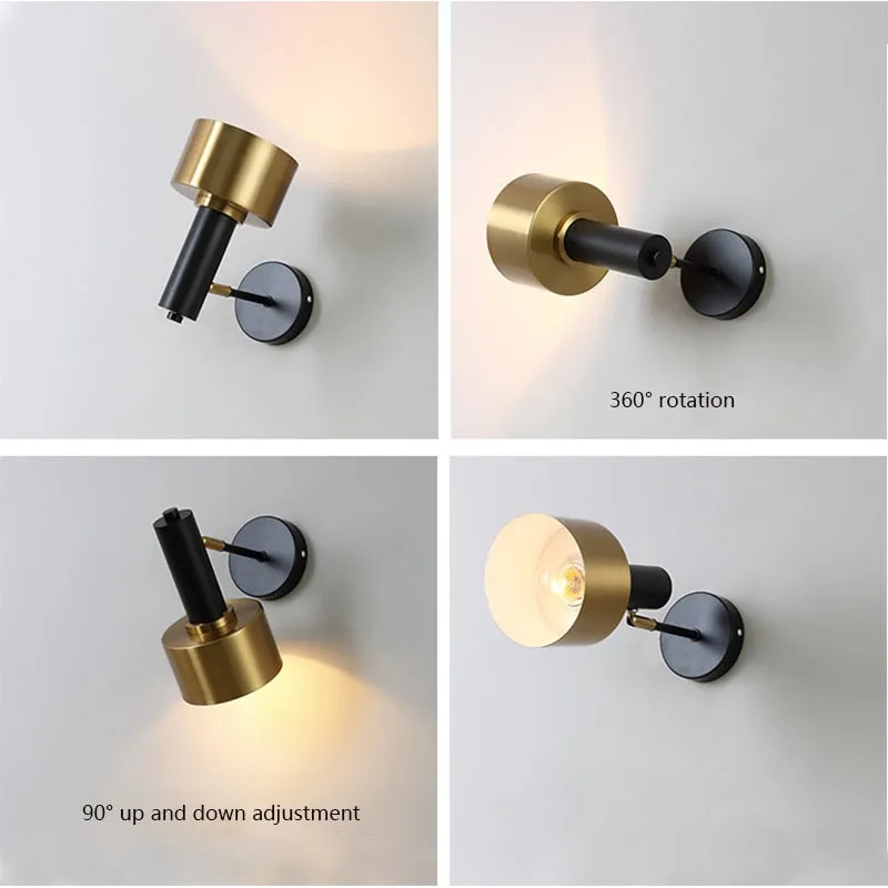 Modern 360° Rotatable Drum Wall Lamp
