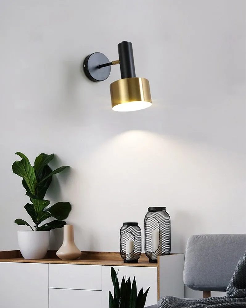 Modern 360° Rotatable Drum Wall Lamp