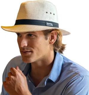 Natural Matte Toyo Safari Men's Sun Hat with Black Band, 2 1/2" Brim, UPF (SPF) 50  Sun Protection