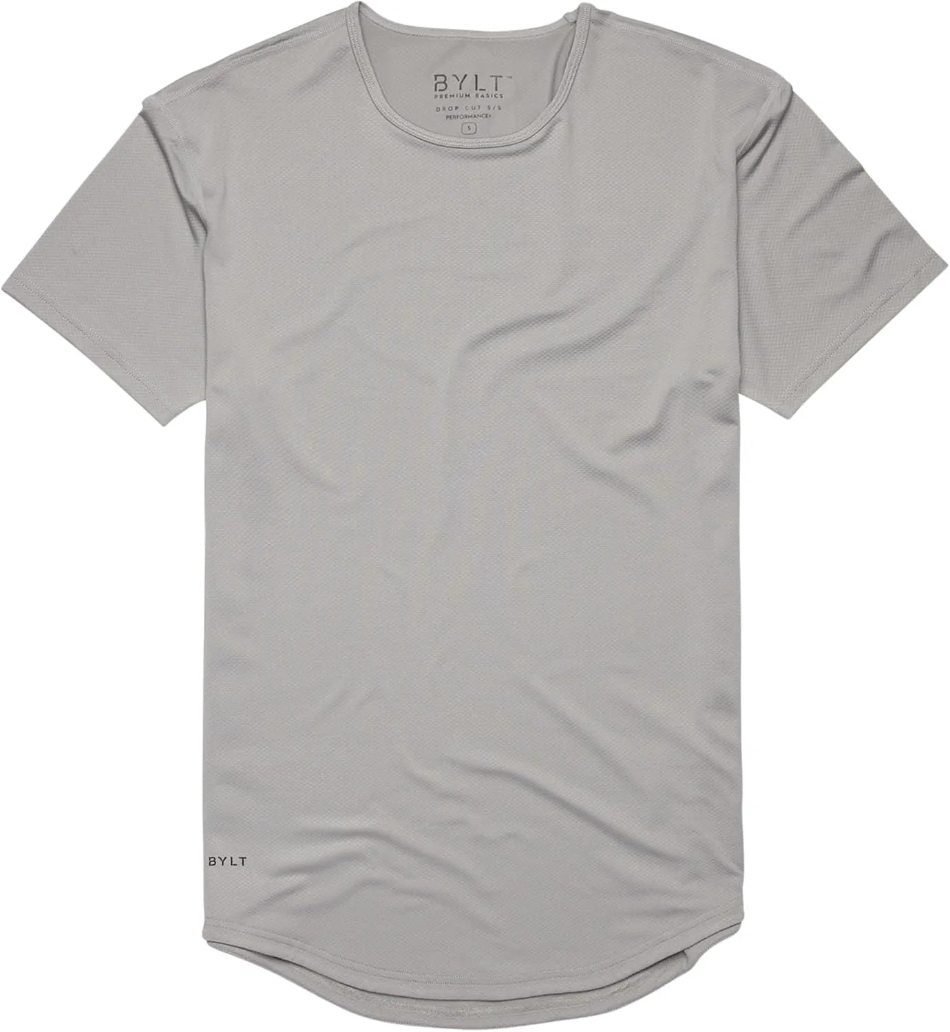 Performance Drop-Cut Men's T Shirt ?C Athletic Drop Cut Crewneck Tee ?C Moisture Wicking, Quick-Dry, Tapered Fit