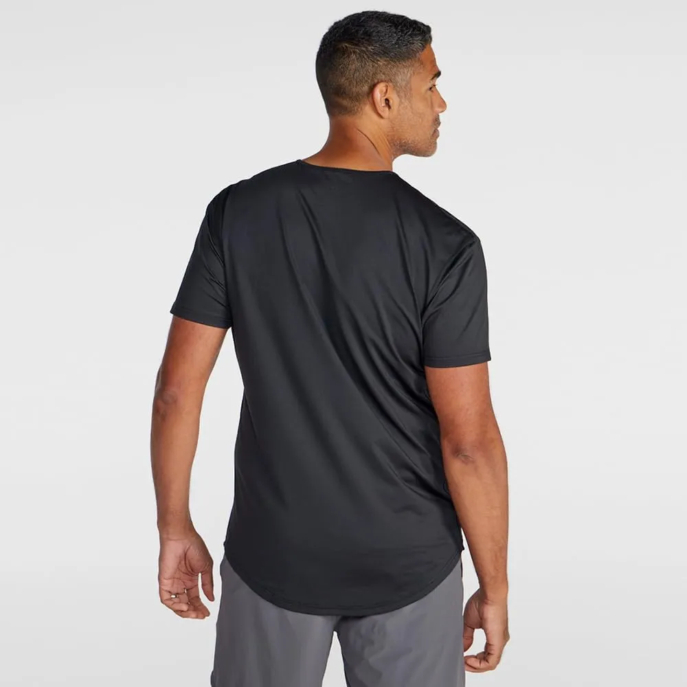 Performance Drop-Cut Men's T Shirt ?C Athletic Drop Cut Crewneck Tee ?C Moisture Wicking, Quick-Dry, Tapered Fit