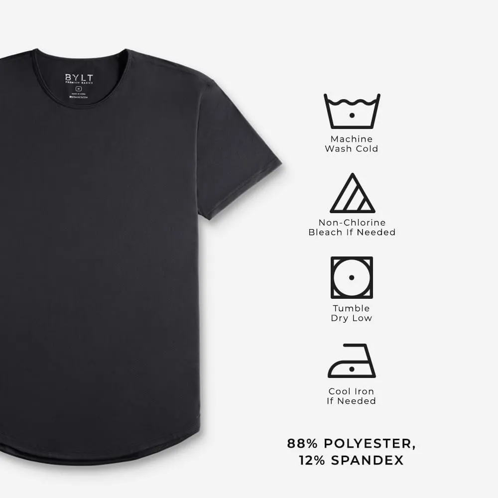 Performance Drop-Cut Men's T Shirt ?C Athletic Drop Cut Crewneck Tee ?C Moisture Wicking, Quick-Dry, Tapered Fit