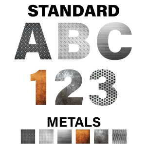 Reflective Metal Styles Letters and Numbers Decals
