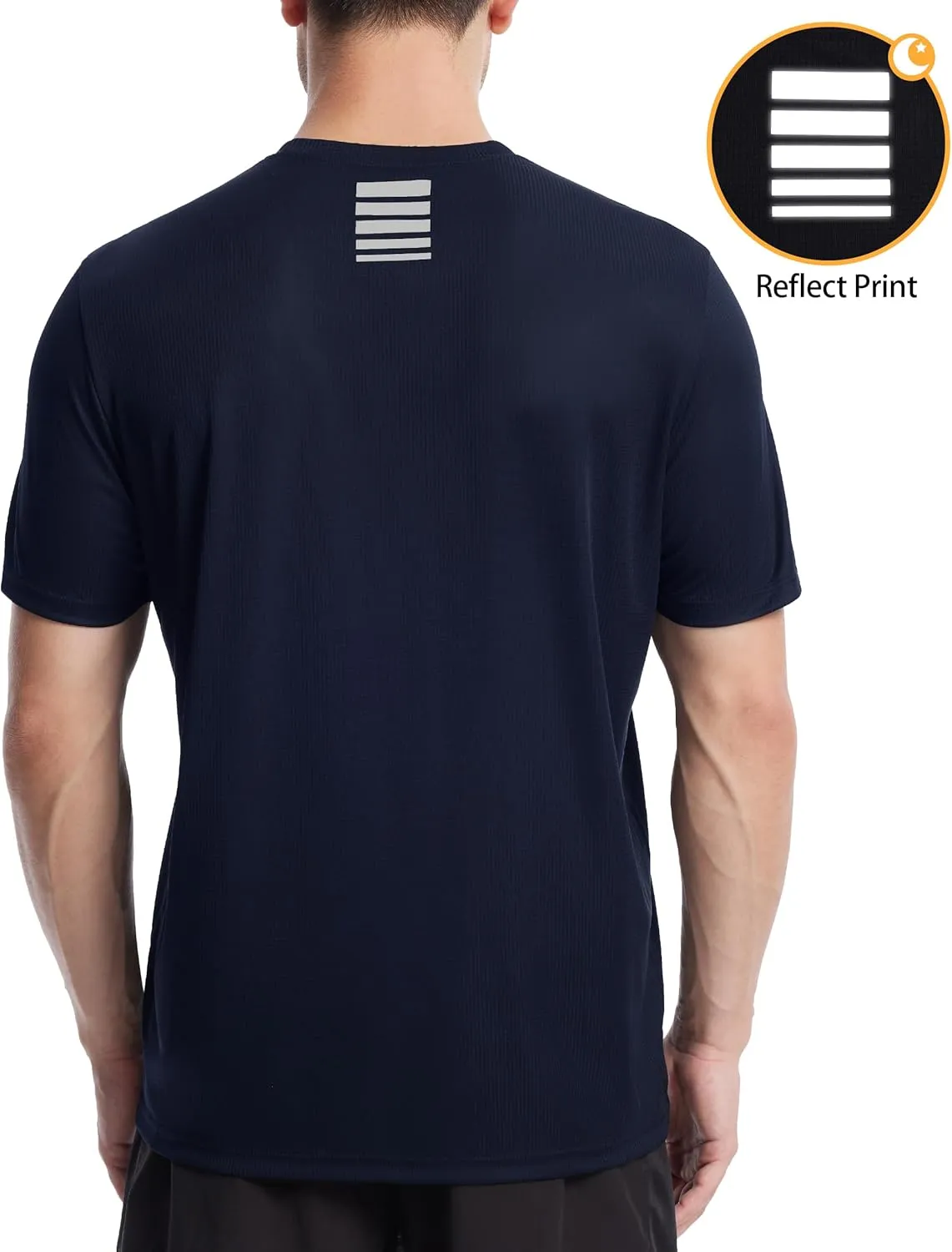 Roadbox Men's Workout Shirts Short Sleeve, Quick Dry Athletic Running T-Shirt, UPF 50  UV Sun Protection Sports Gym Tee Tops