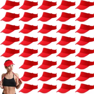 Silkfly 36 Pack Sun Visor Hats Adjustable Sports Athletic hat UV Protection Sun Visor Cap for Men Women Tennis Running Golf