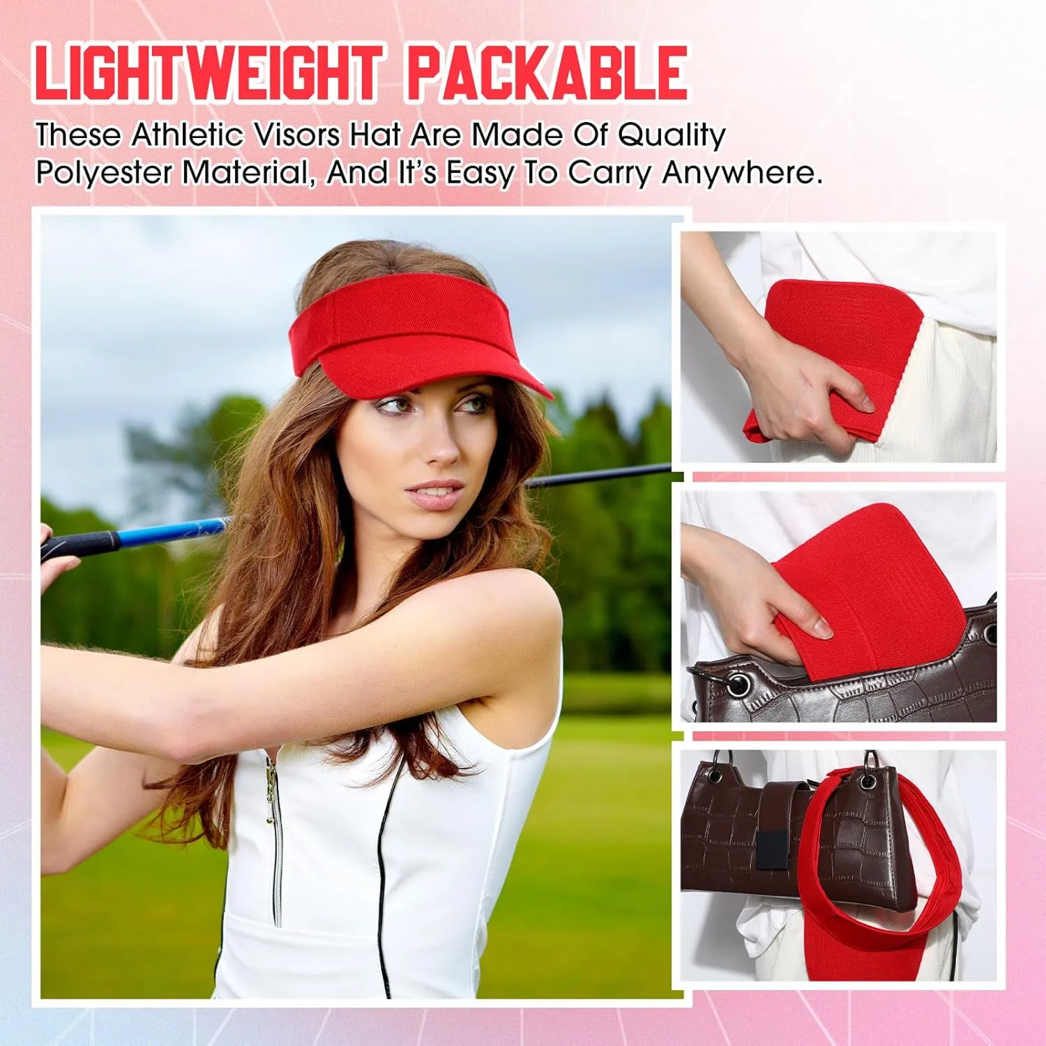 Silkfly 36 Pack Sun Visor Hats Adjustable Sports Athletic hat UV Protection Sun Visor Cap for Men Women Tennis Running Golf