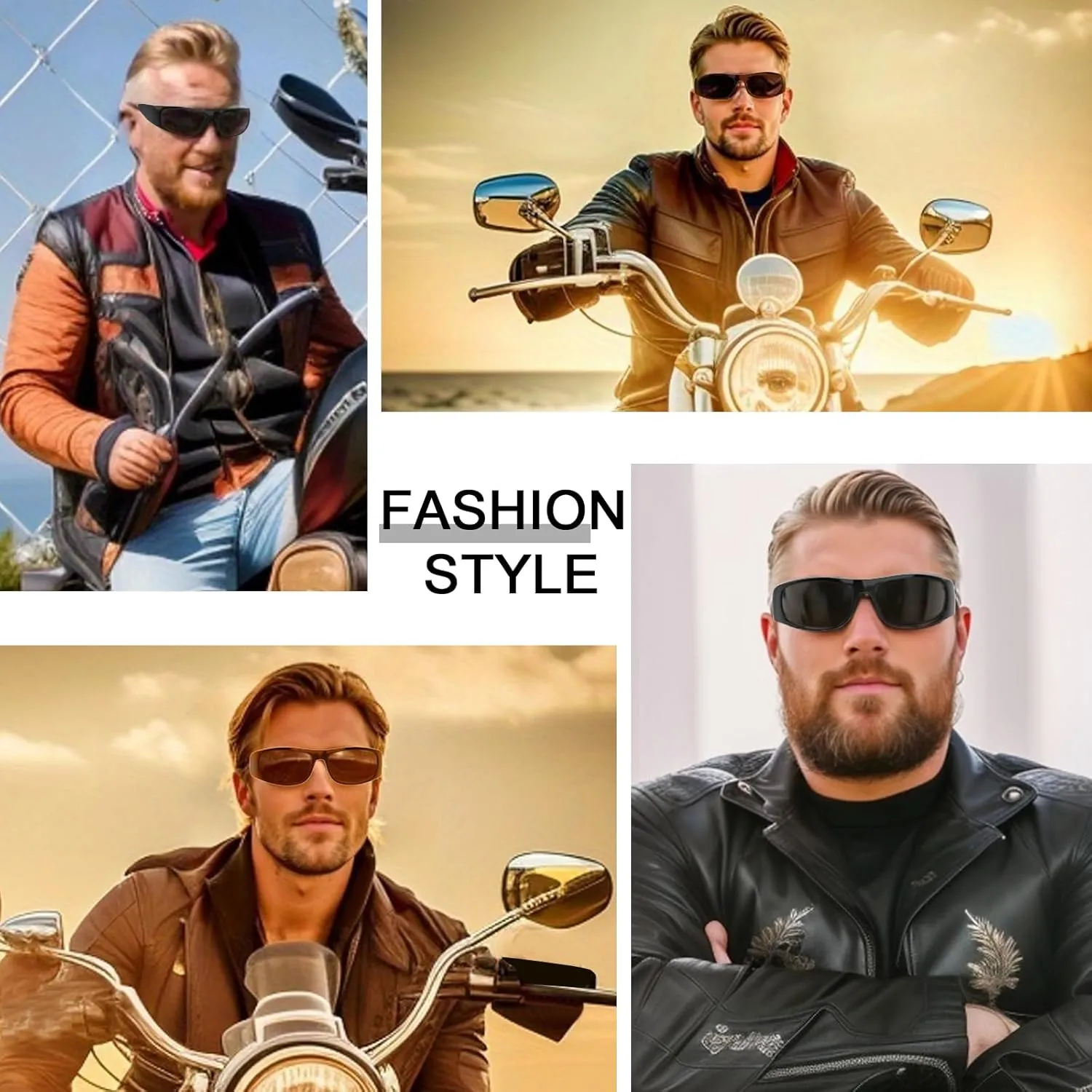 WISTON Wrap Around Sunglasses for Men Women Super Dark Blackout Sunglasses for Sensitive Eyes UV400 Protection W8005