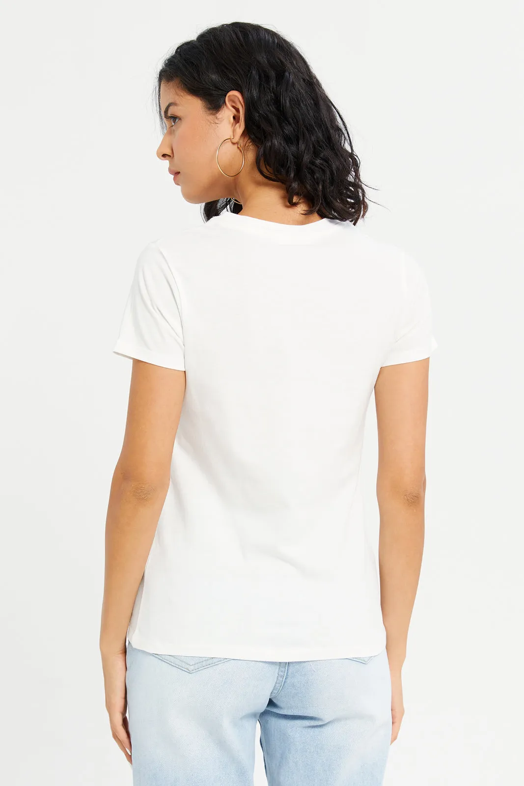 Women Ivory Copenhagen Printed T-Shirt